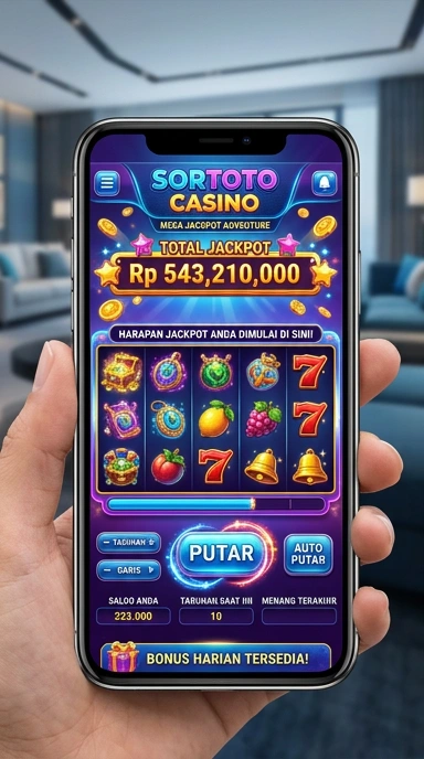 Tampilan antarmuka utama aplikasi sortoto.